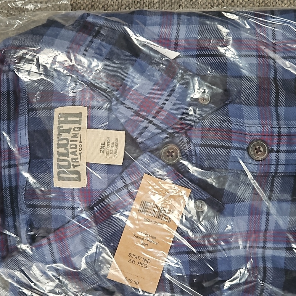 NWT Duluth Long sleeved Flannel sz 2x
